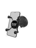 RAM Mounts Mighty Buddy Saugfuss-Halterung mit X-Grip Halteklammer für Smartphones bis 82,6 mm Breite - direkte Anbindung